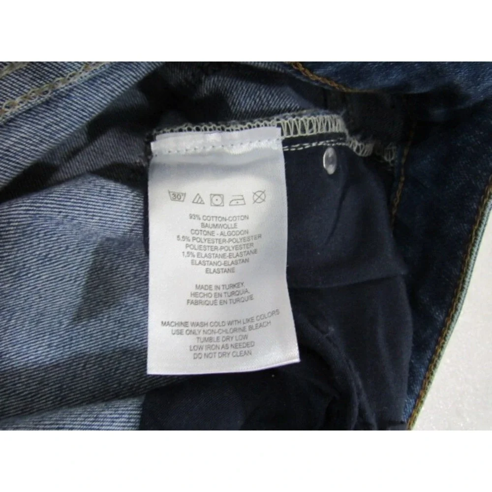 Free People Crop Fringe Straight High Rise Distressed Denim Jeans Size 29‎